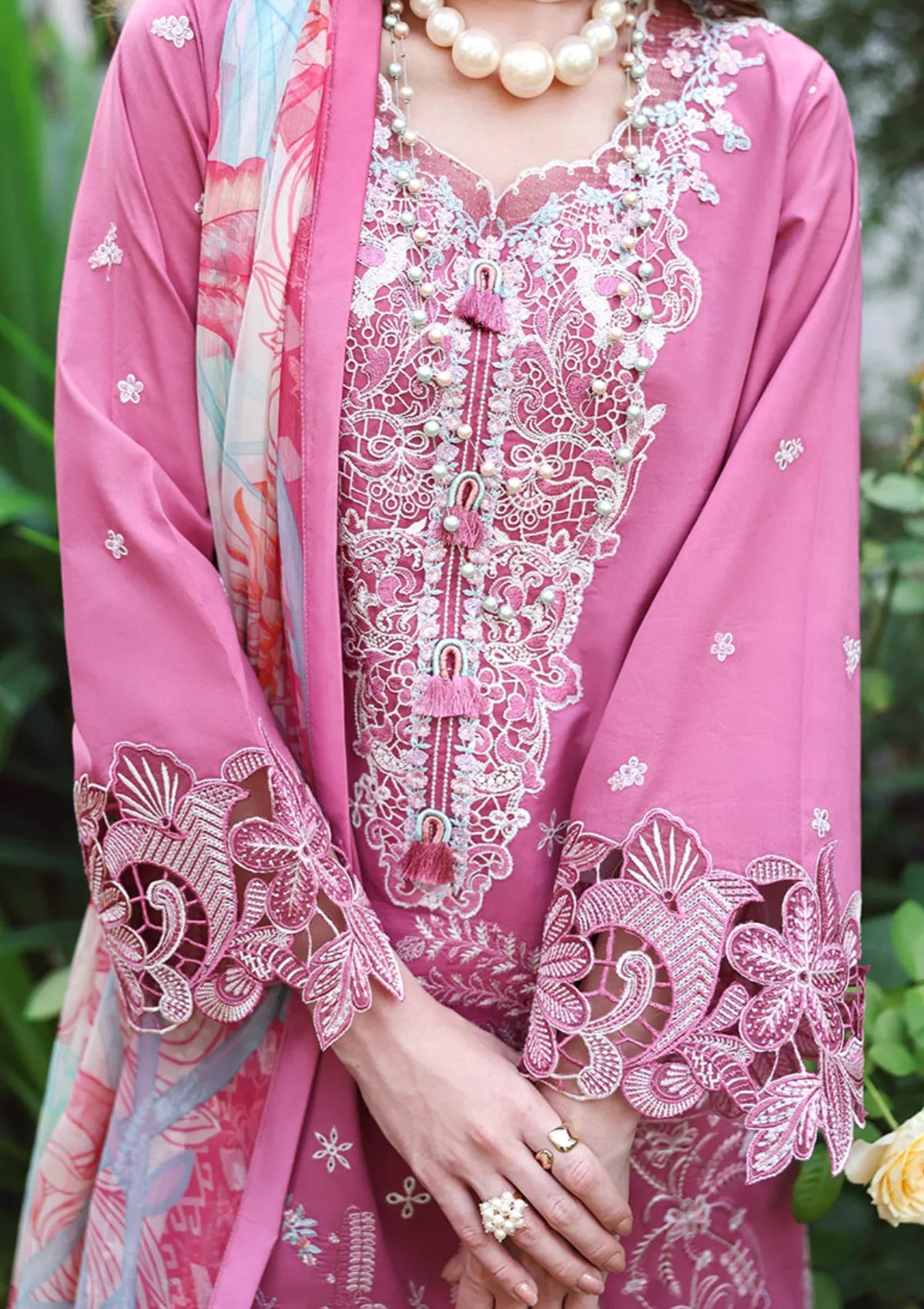 Hemline By Mushq Secret Garden Lawn'26 D-08 Mystic Camellia