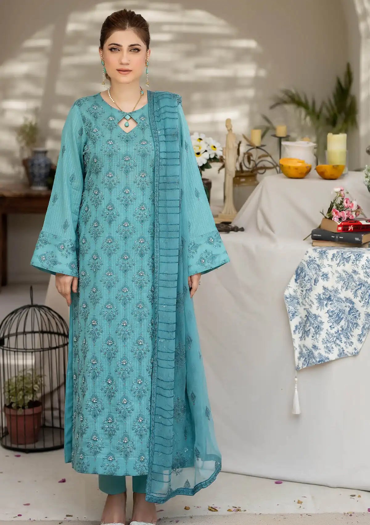 Noor-e-Fajar By Raeesa Apana Lawn'24 Vol-02 NF-1307 - Mohsin Saeed Fabrics