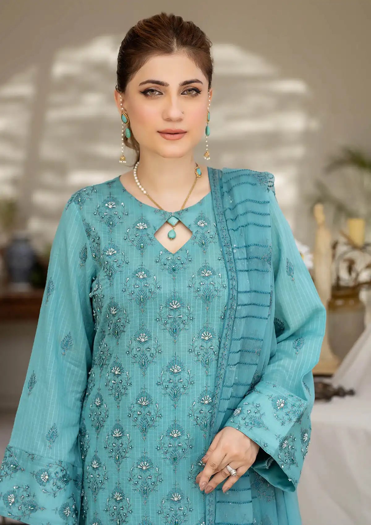 Noor-e-Fajar By Raeesa Apana Lawn'24 Vol-02 NF-1307 - Mohsin Saeed Fabrics