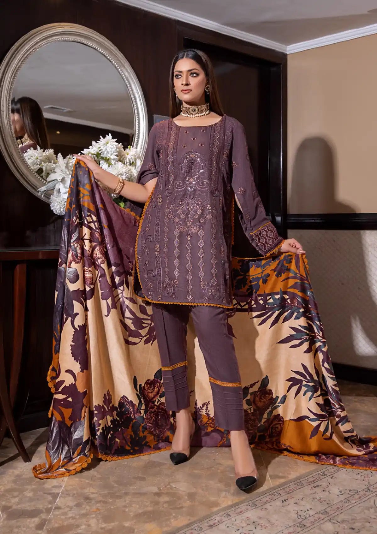 Naqsh By Wania'22 Vol-06 WP-532 – Mohsin Saeed Fabrics - Main Image
