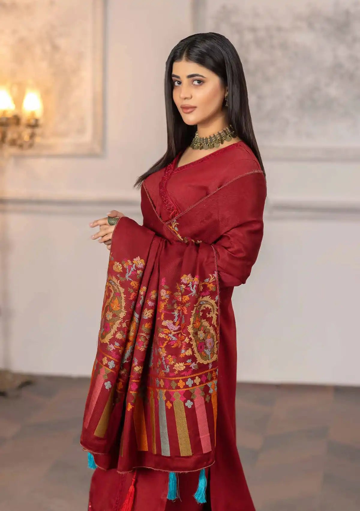 Naqsh By Riaz Arts Zari Peach'24 D-02