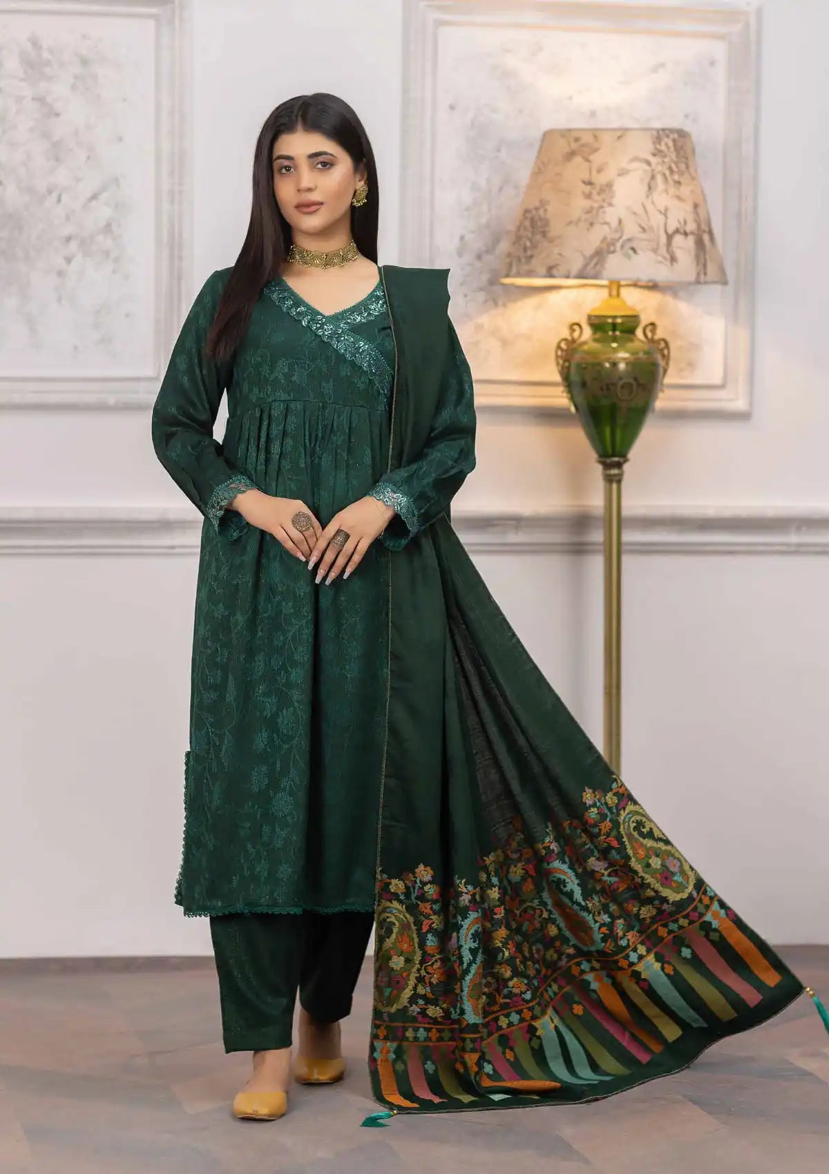 Naqsh By Riaz Arts Zari Peach'24 D-03