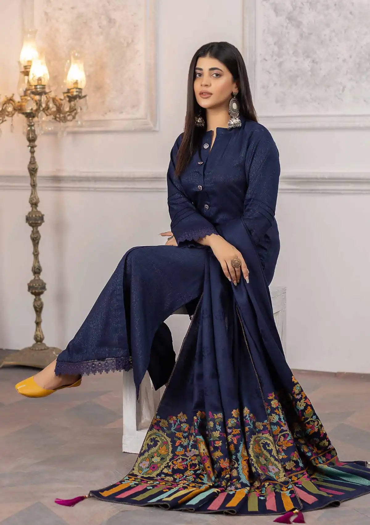 Naqsh By Riaz Arts Zari Peach'24 D-04