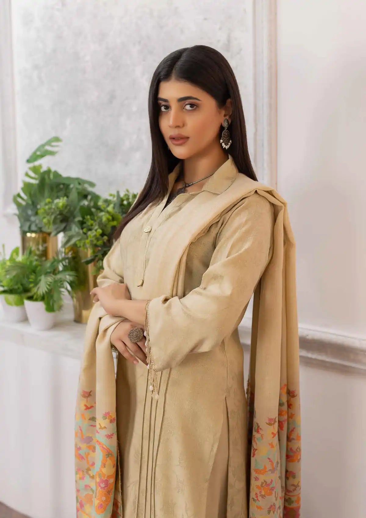 Naqsh By Riaz Arts Zari Peach'24 D-05