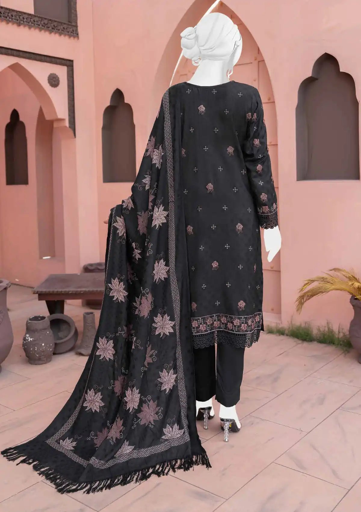 Nayab Emb Wool Shawl'24 D-04
