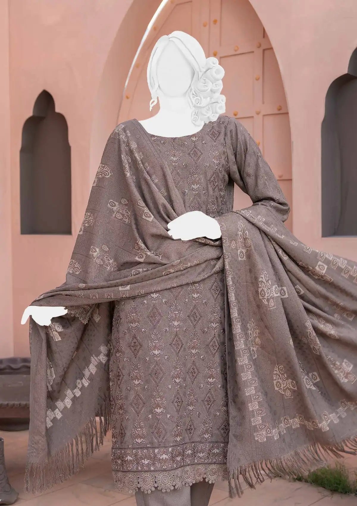 Nayab Emb Wool Shawl'24 D-01