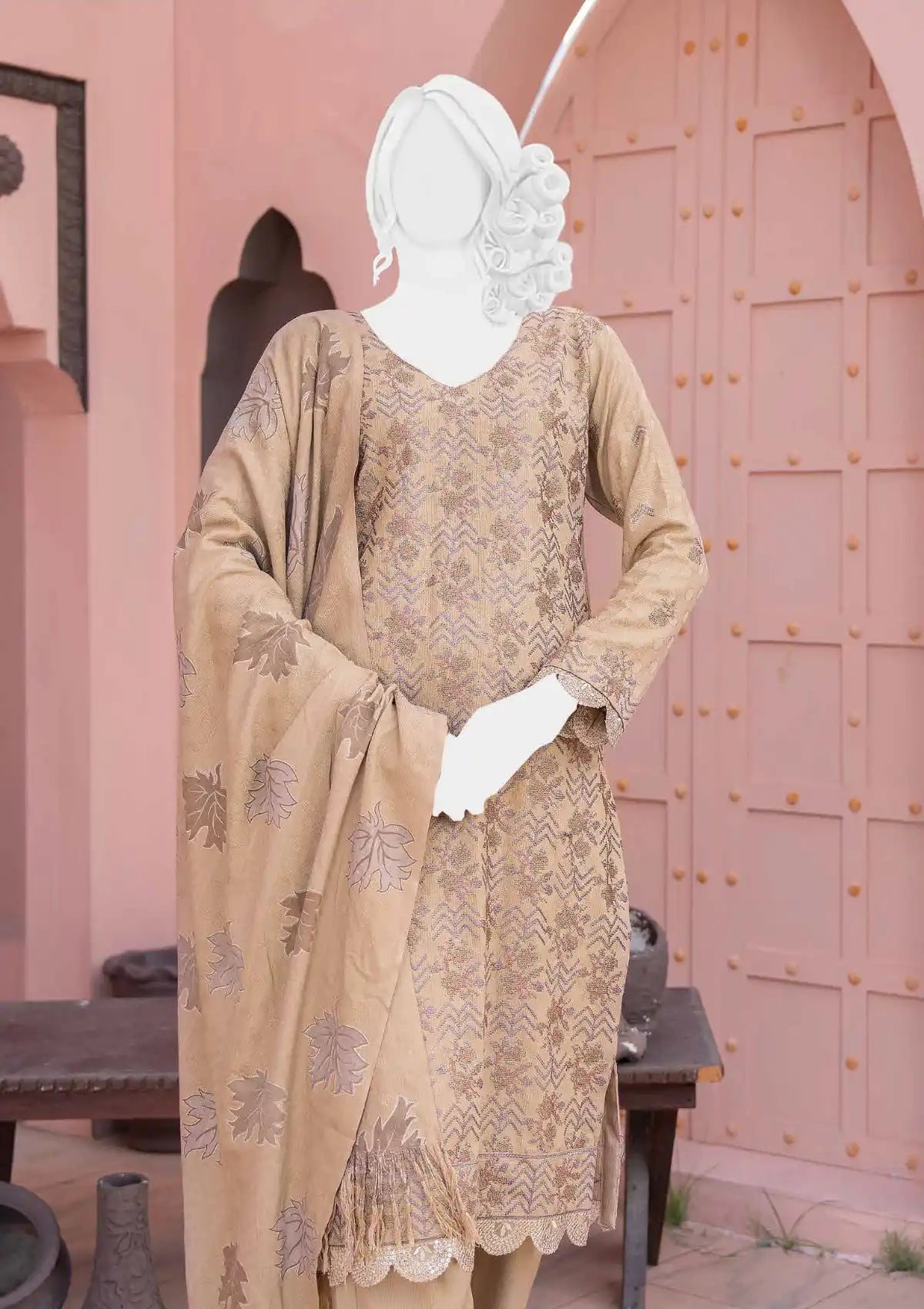 Nayab Emb Wool Shawl'24 D-06
