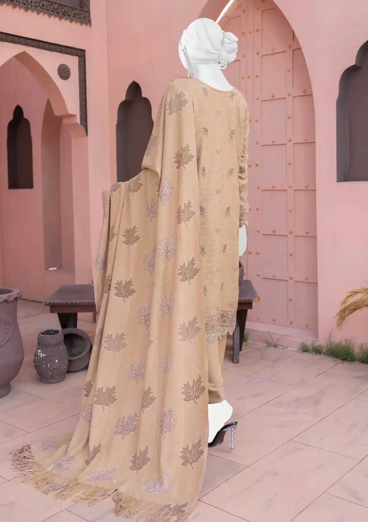 Nayab Emb Wool Shawl'24 D-06