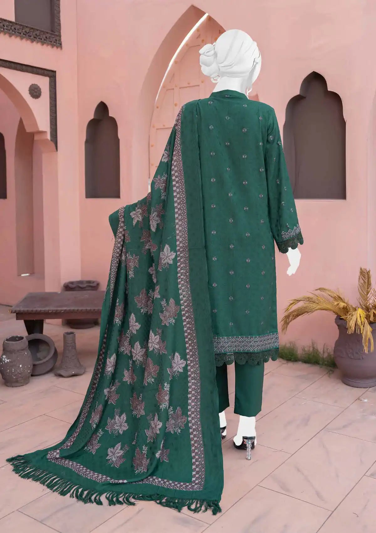 Nayab Emb Wool Shawl'24 D-07