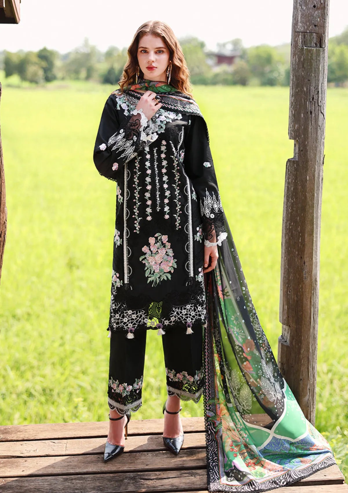 Hemline By Mushq Secret Garden Lawn'26 D-09 Nightshade Bloom