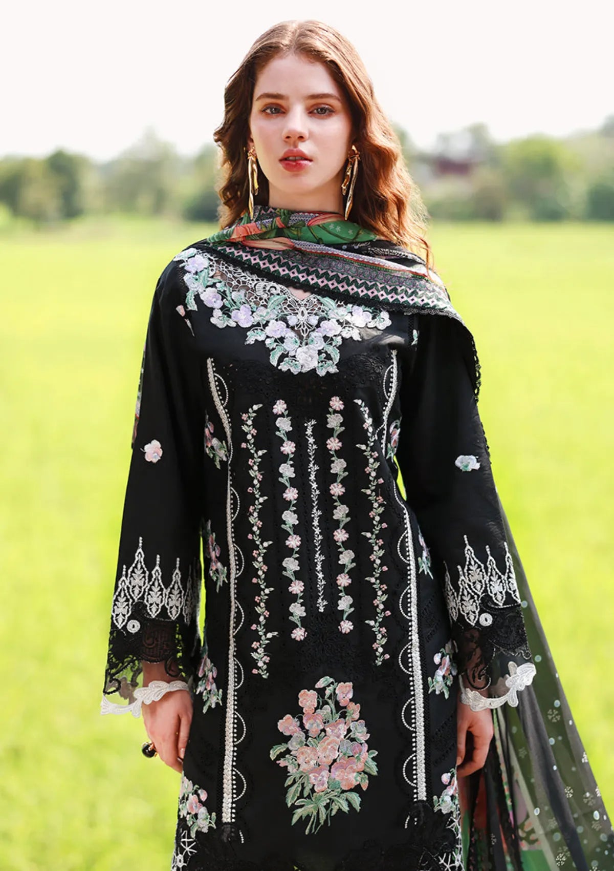 Hemline By Mushq Secret Garden Lawn'26 D-09 Nightshade Bloom