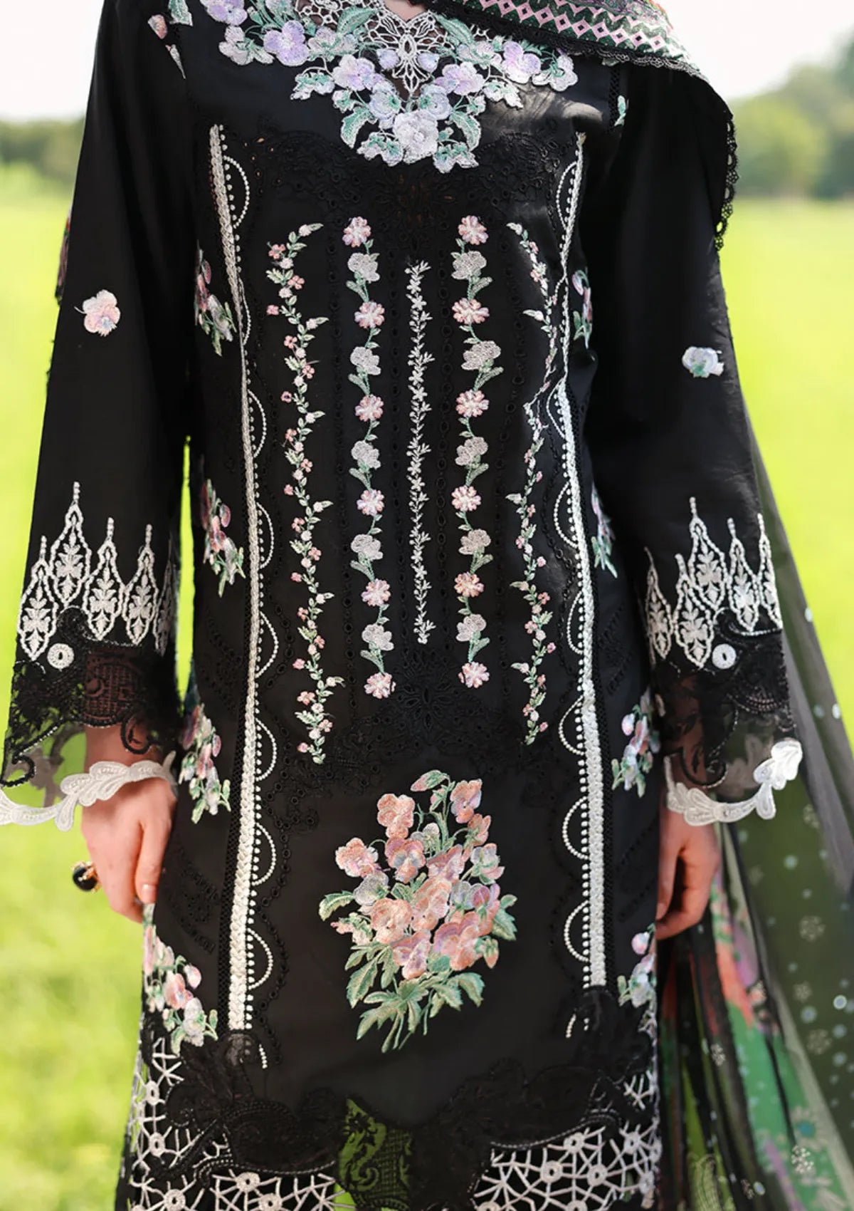 Hemline By Mushq Secret Garden Lawn'26 D-09 Nightshade Bloom
