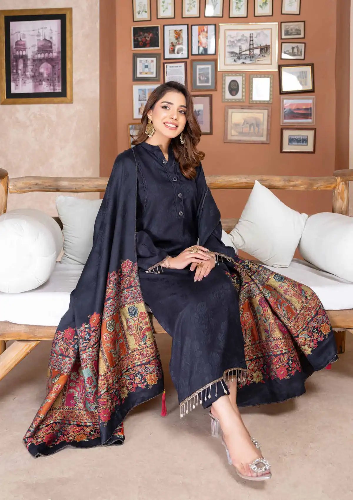 Nikhar By Riaz Arts Premium Peach'24 D-02