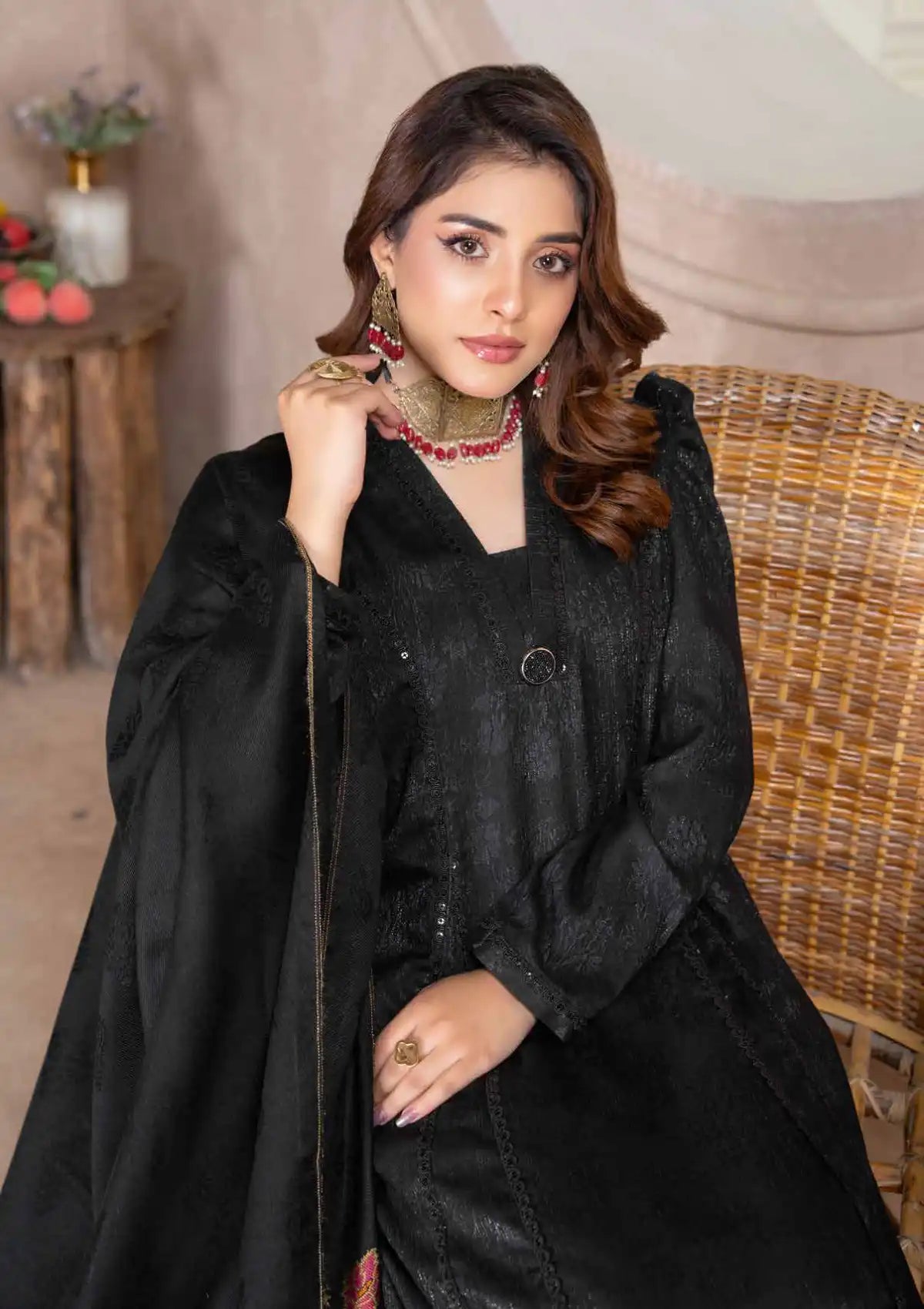 Nikhar By Riaz Arts Premium Peach'24 D-04