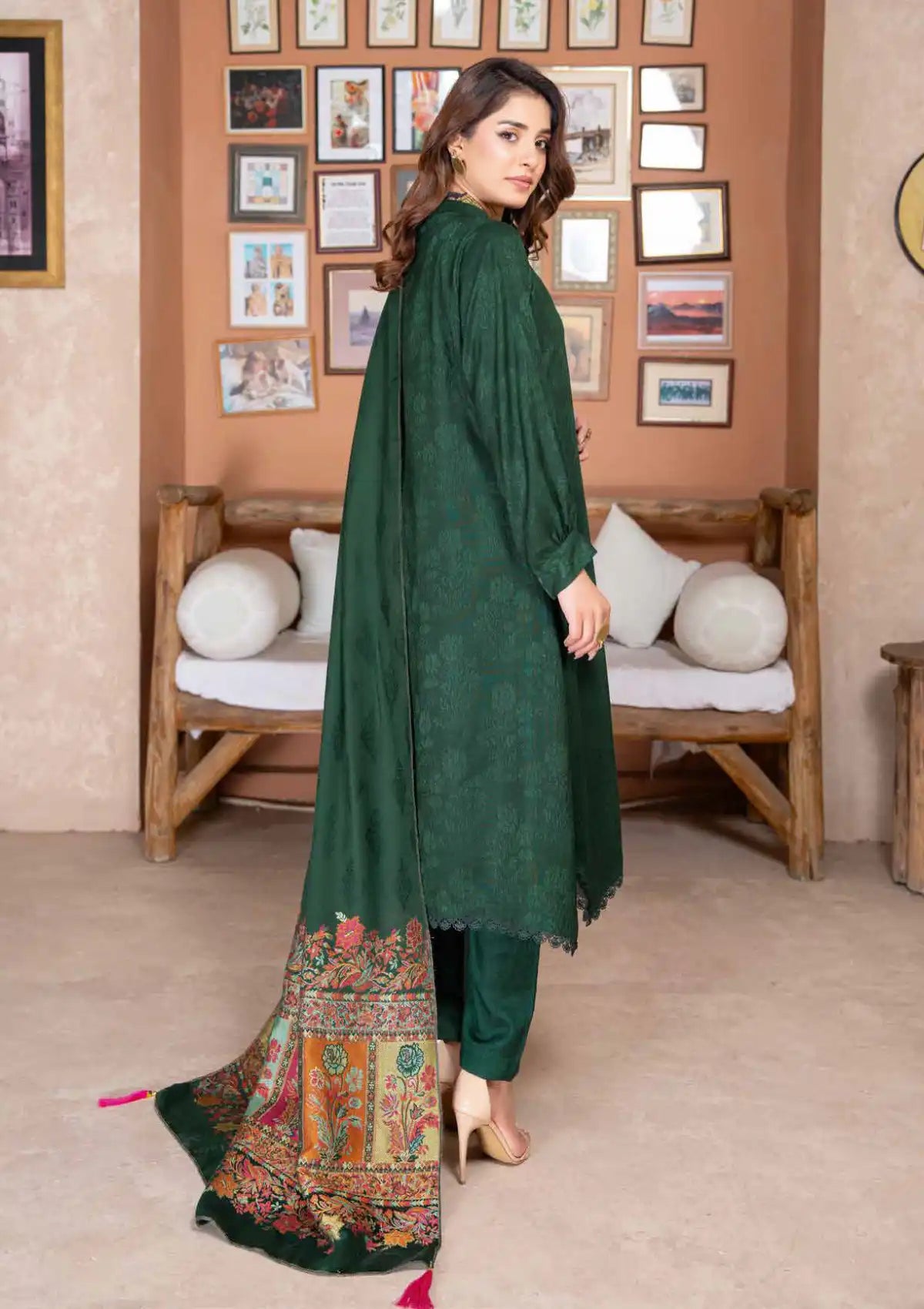 Nikhar By Riaz Arts Premium Peach'24 D-03