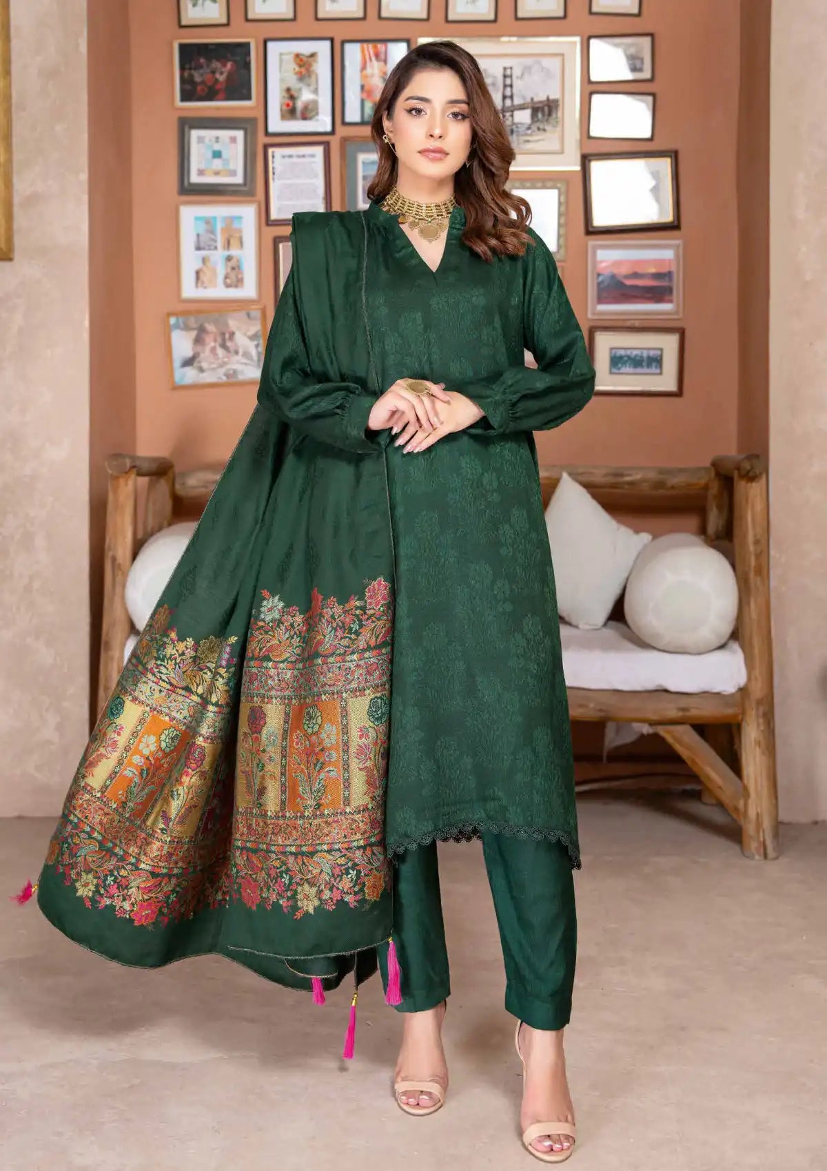 Nikhar By Riaz Arts Premium Peach'24 D-03