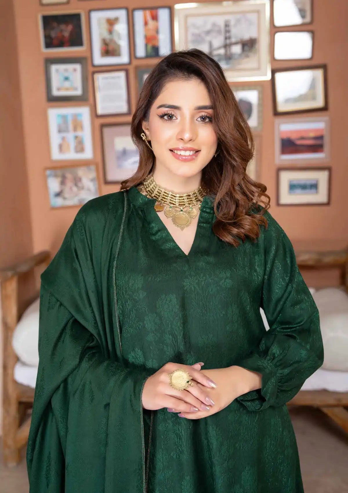 Nikhar By Riaz Arts Premium Peach'24 D-03