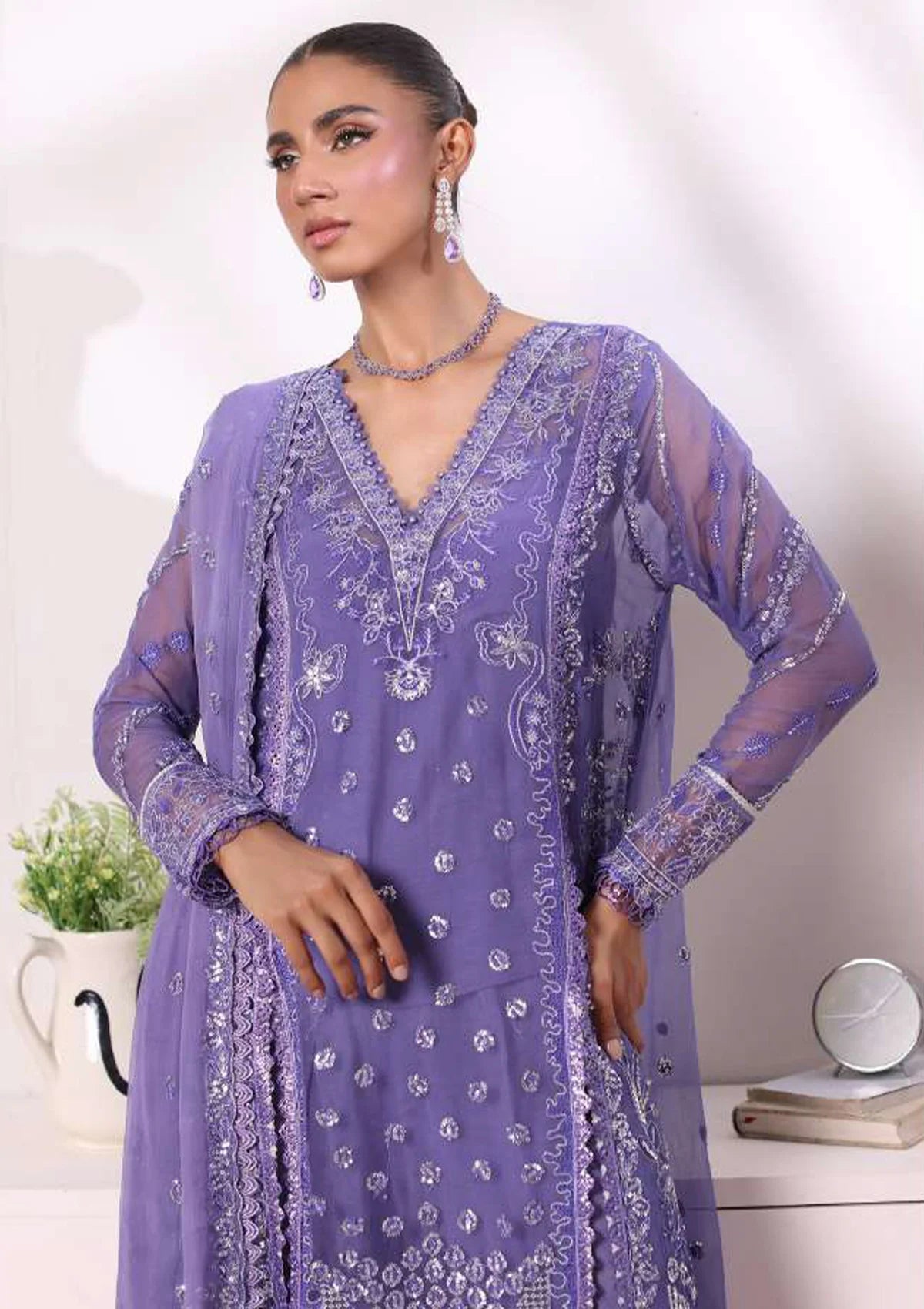 Noor by Saadia Asad Chiffon De Luxe'24 D-02 Indira