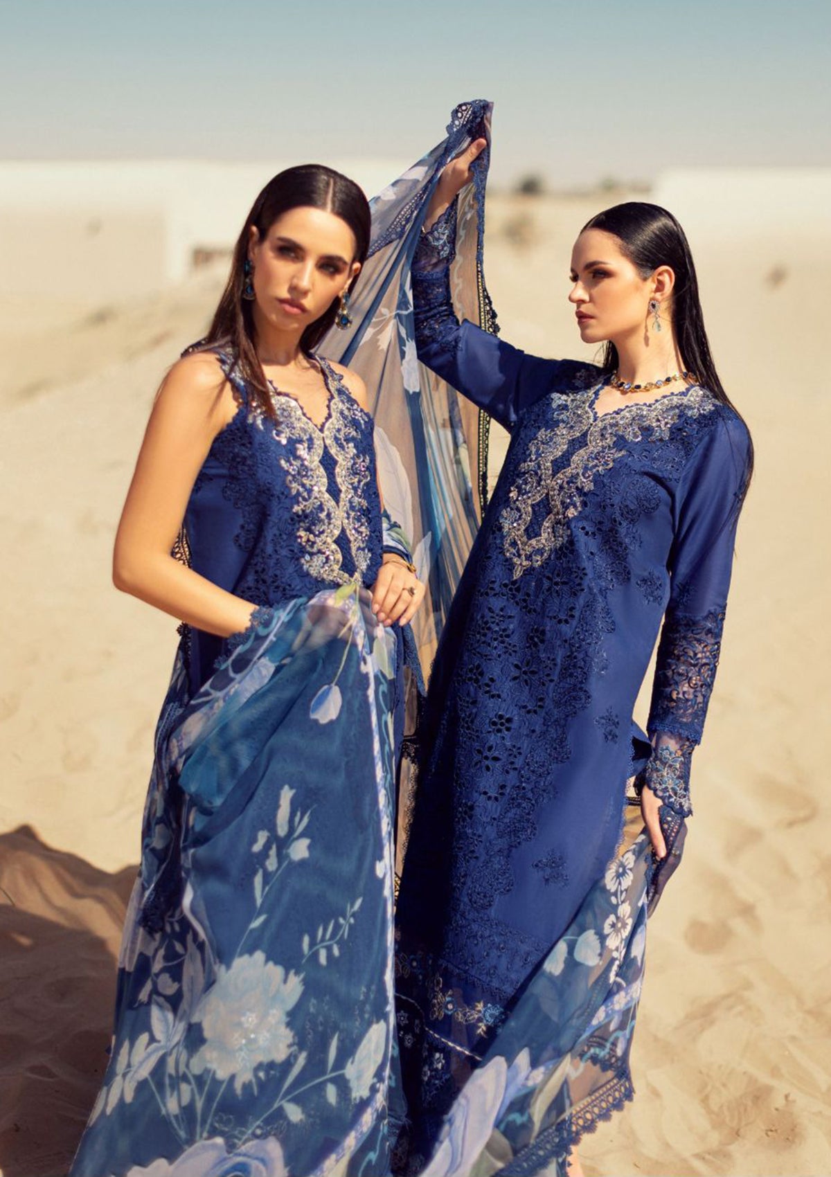Noor Eid Handwork Laserkari Lawn by Saadia Asad'24 D-12 - Mohsin Saeed Fabrics