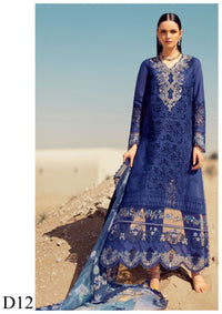 Noor Eid Handwork Laserkari Lawn by Saadia Asad'24 D-12 - Mohsin Saeed Fabrics