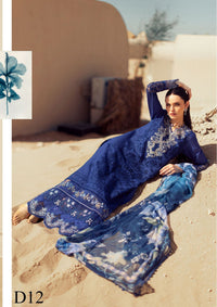 Noor Eid Handwork Laserkari Lawn by Saadia Asad'24 D-12 - Mohsin Saeed Fabrics