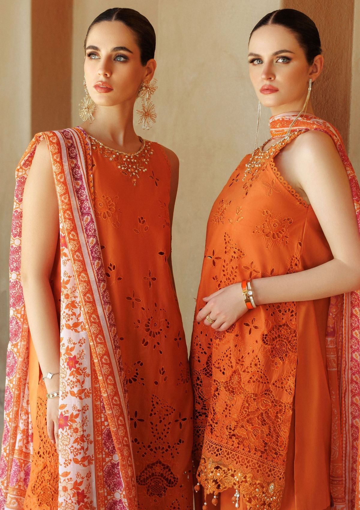 Noor Eid Handwork Laserkari Lawn by Saadia Asad'24 D-11 - Mohsin Saeed Fabrics