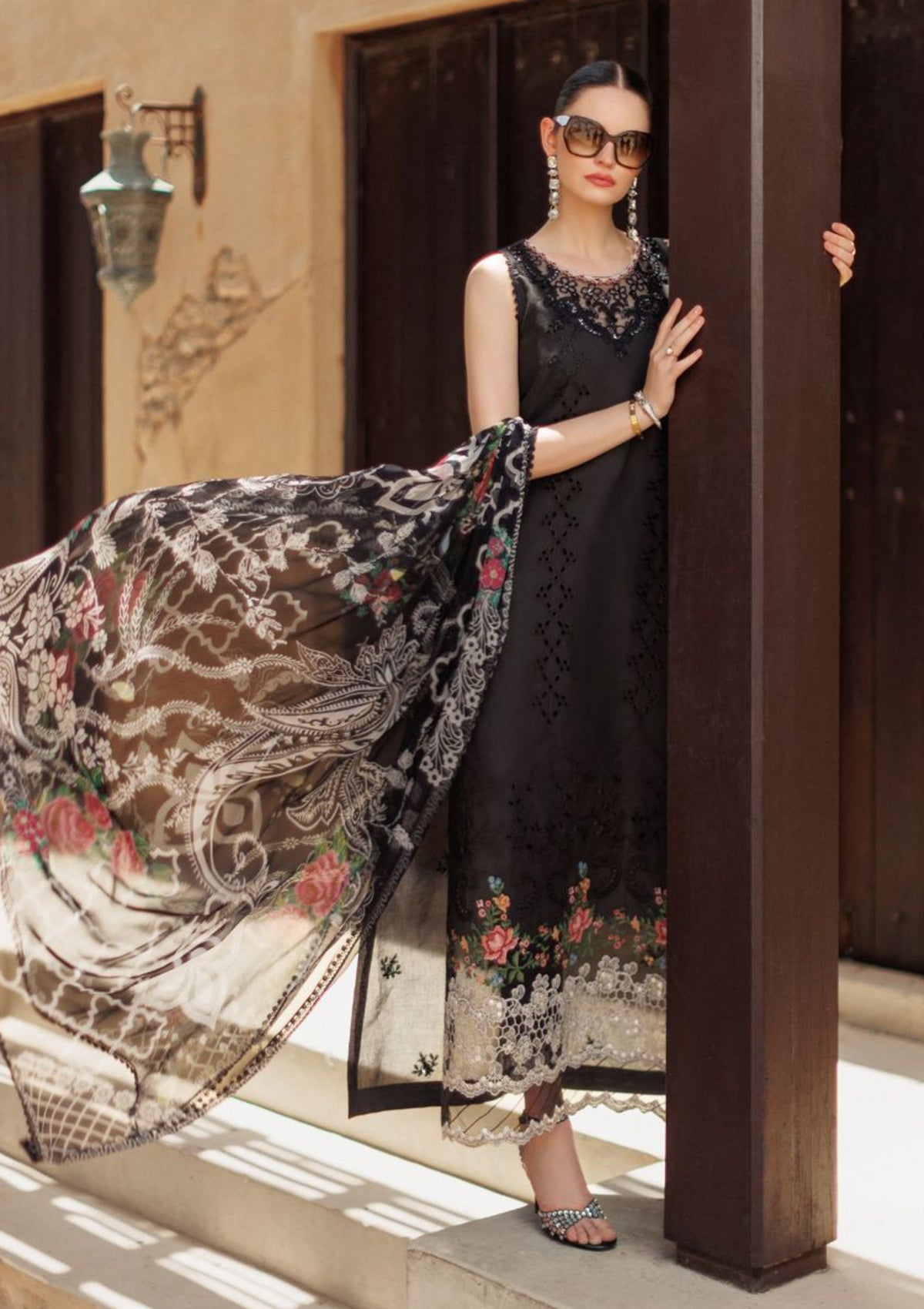 Noor Eid Handwork Laserkari Lawn by Saadia Asad'24 D-06 - Mohsin Saeed Fabrics