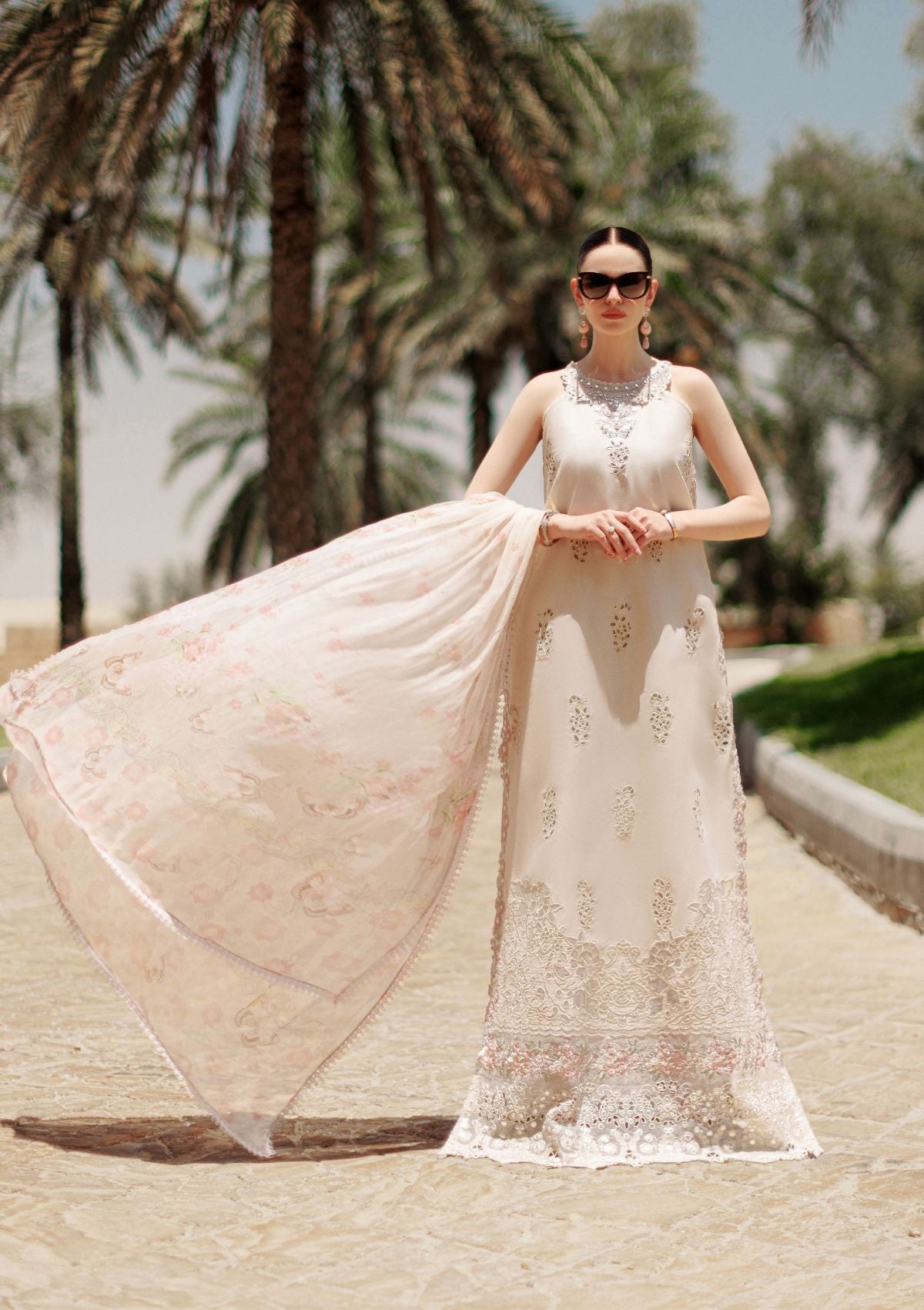 Noor Eid Handwork Laserkari Lawn by Saadia Asad'24 D-02 - Mohsin Saeed Fabrics