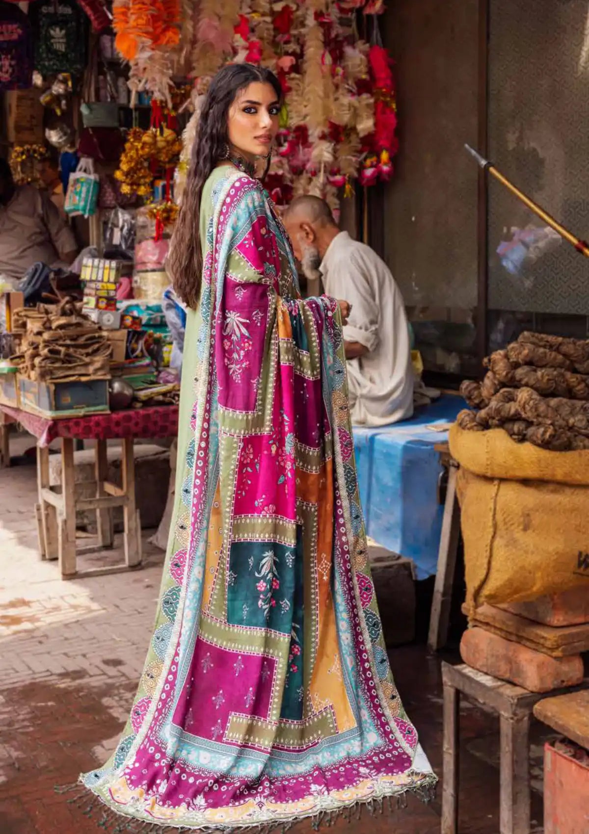 Nureh Bazaar Emb Chikankari Khaddar'23 NE-48 - Mohsin Saeed Fabrics