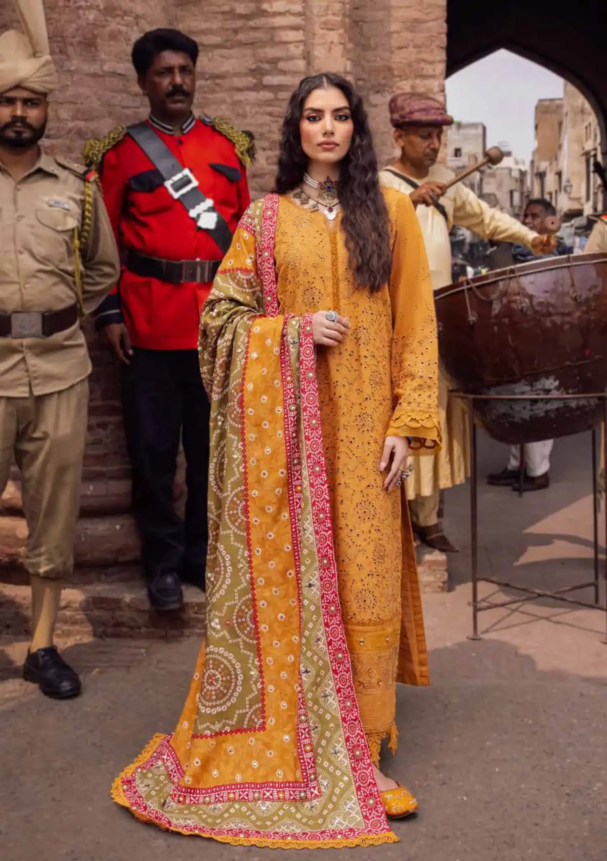 Nureh Bazaar Emb Chikankari Khaddar'23 NE-49 - Mohsin Saeed Fabrics