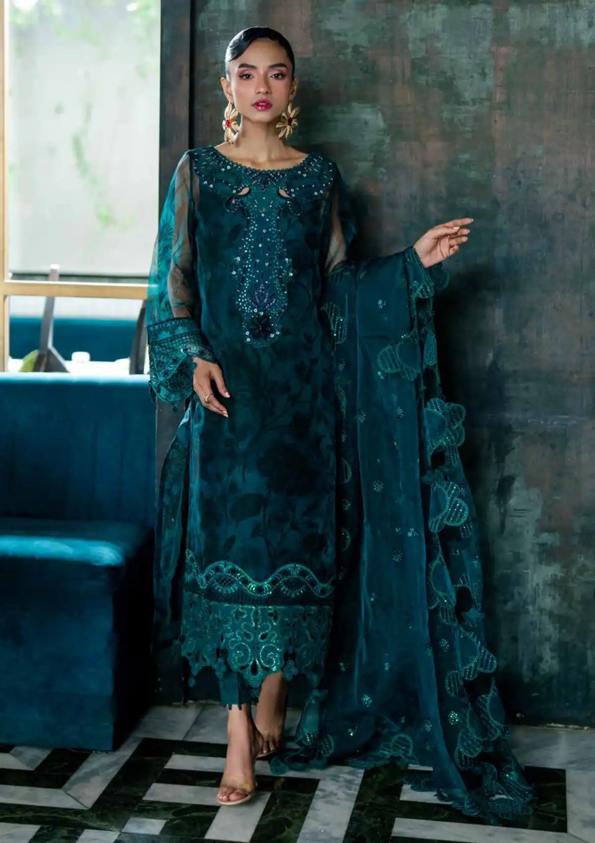 Nureh Ballerina Emb & Embellished Chiffon'25 NU2-152