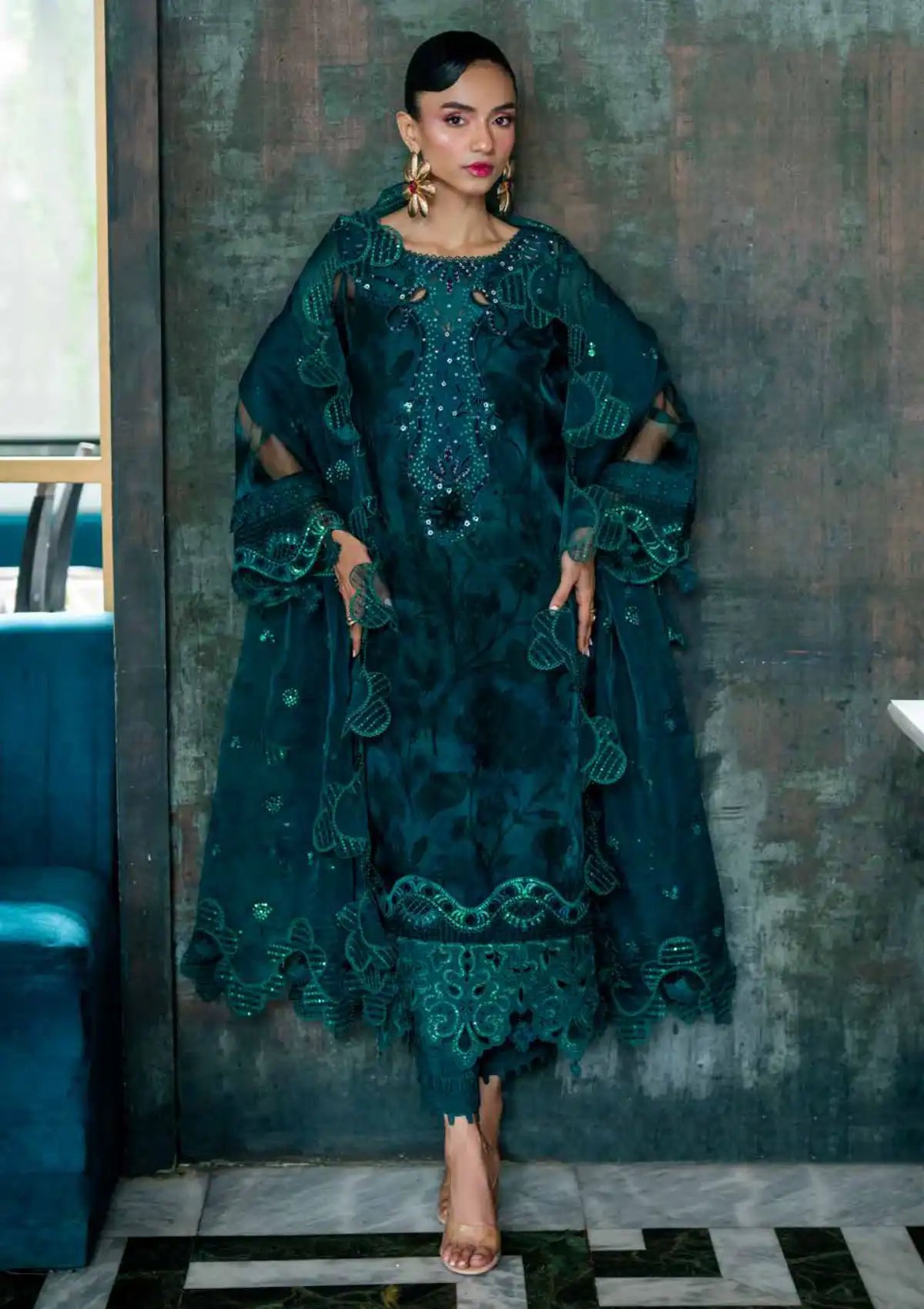 Nureh Ballerina Emb & Embellished Chiffon'25 NU2-152