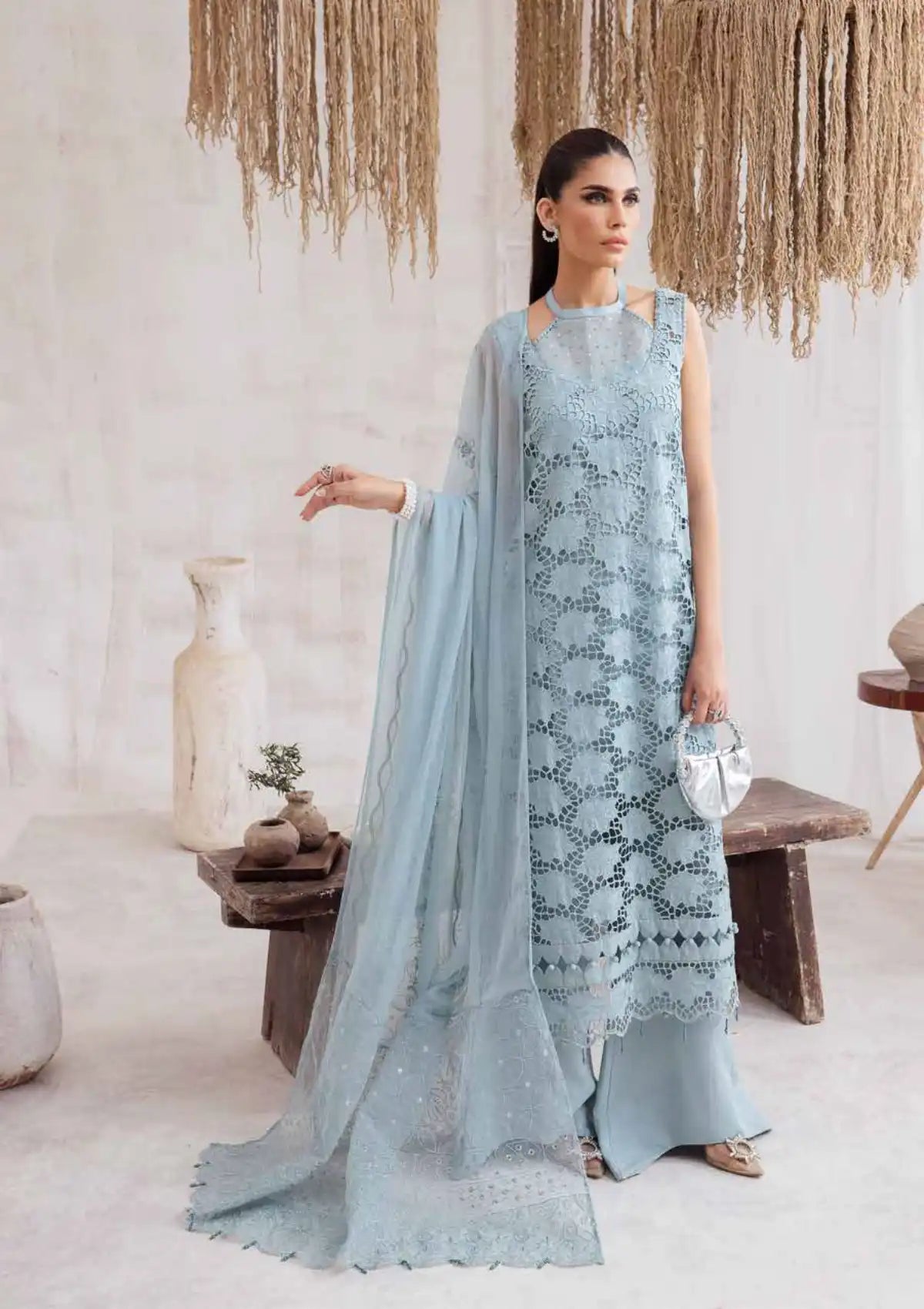 Nureh Emb Embellished Karandi'23 NE-44 - Mohsin Saeed Fabrics