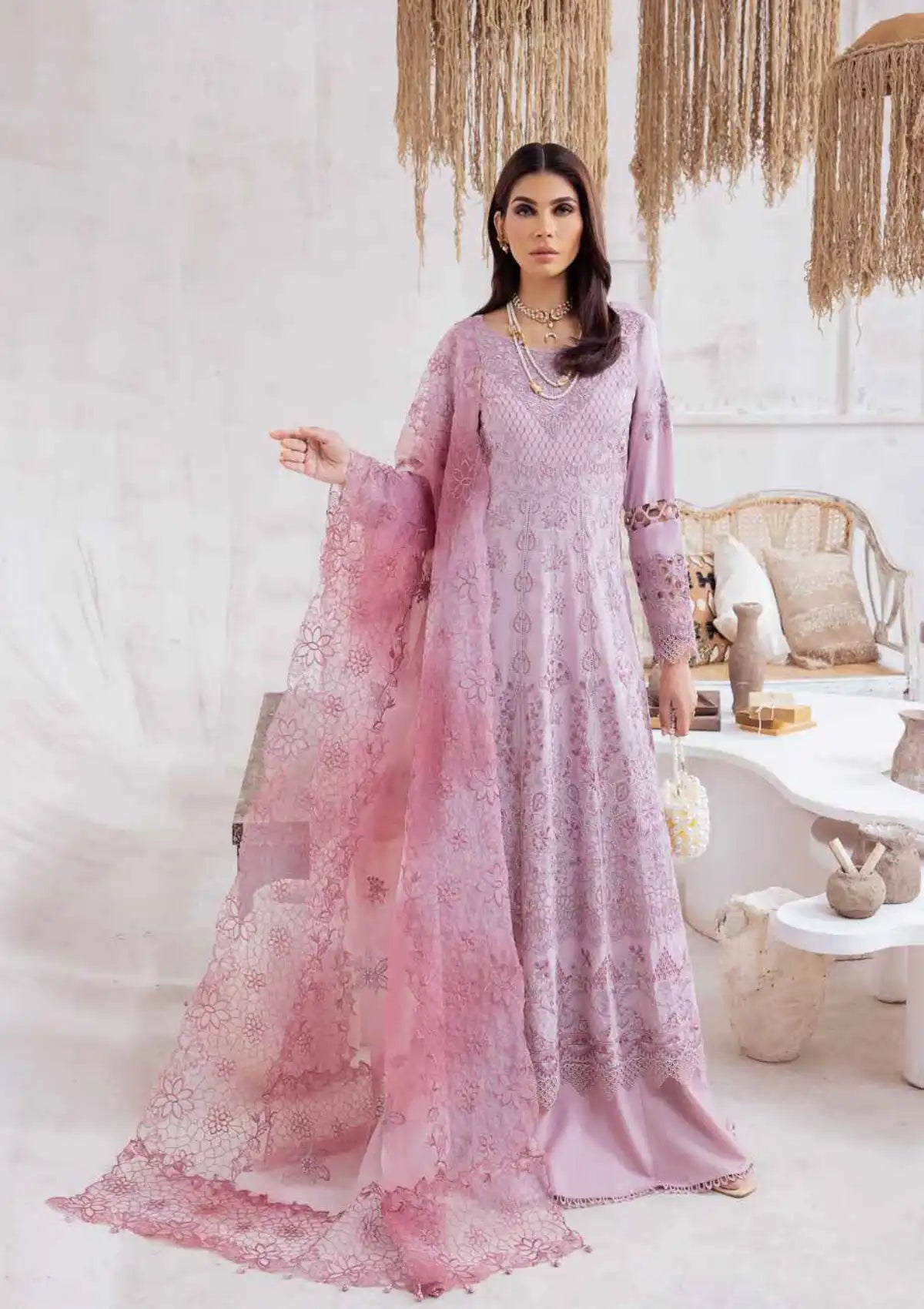 Nureh Emb Embellished Karandi'23 NE-39 - Mohsin Saeed Fabrics