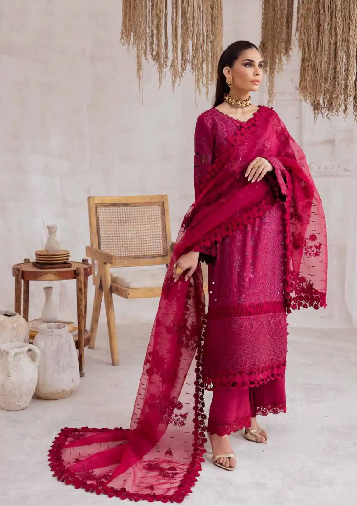 Nureh Emb Embellished Karandi'23 NE-40 - Mohsin Saeed Fabrics