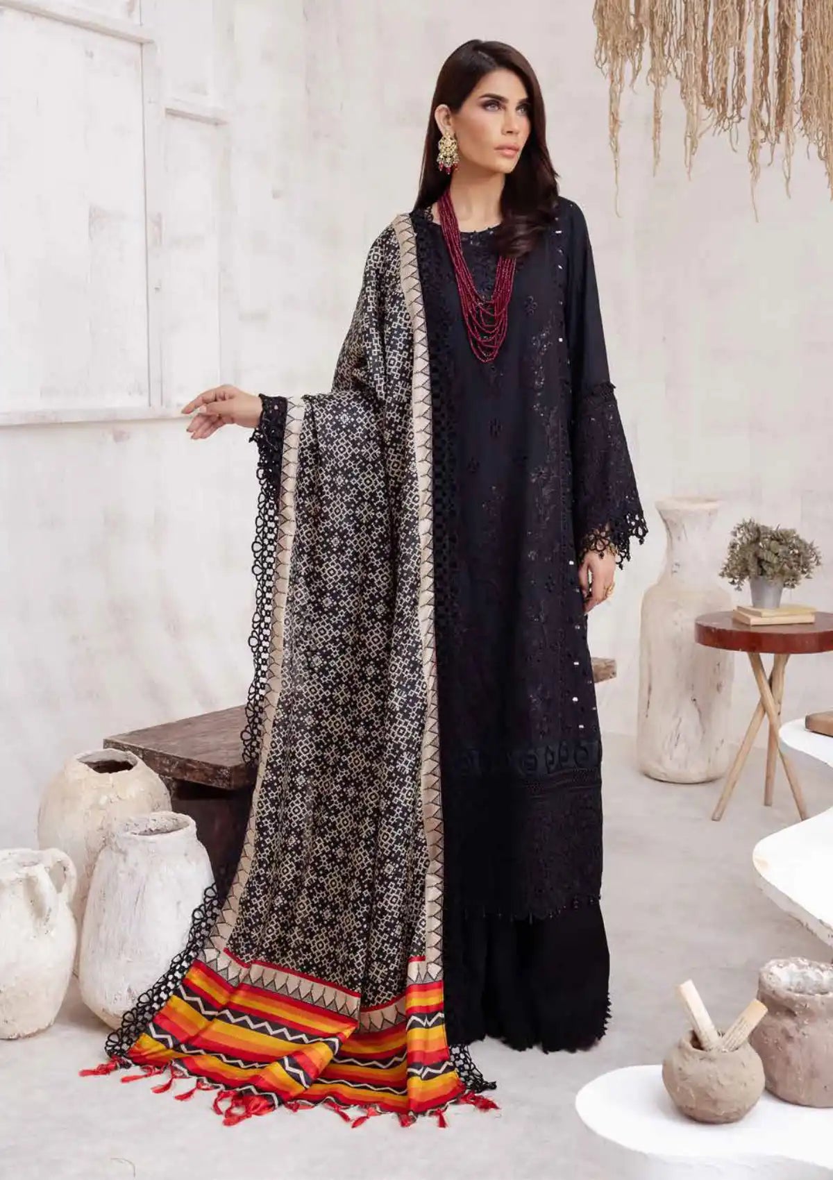 Nureh Emb Embellished Karandi'23 NE-46 - Mohsin Saeed Fabrics