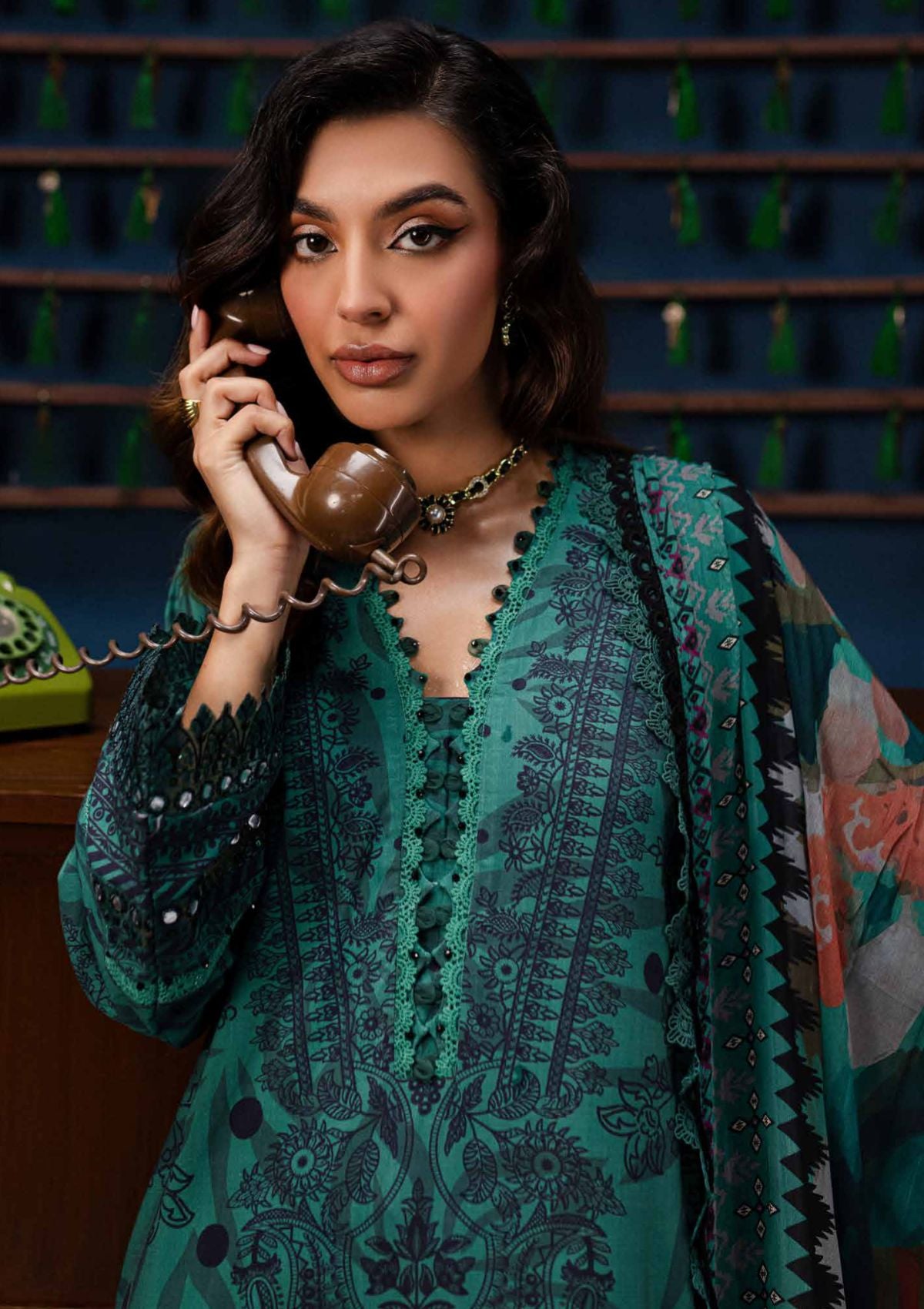 Nureh Gardenia Emb Printed'24 NSG -160