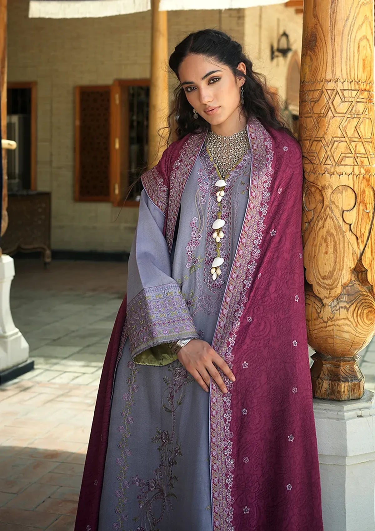 Mushq Hemline Bukhara Winter Edit'26 D-06 Old City Bloom