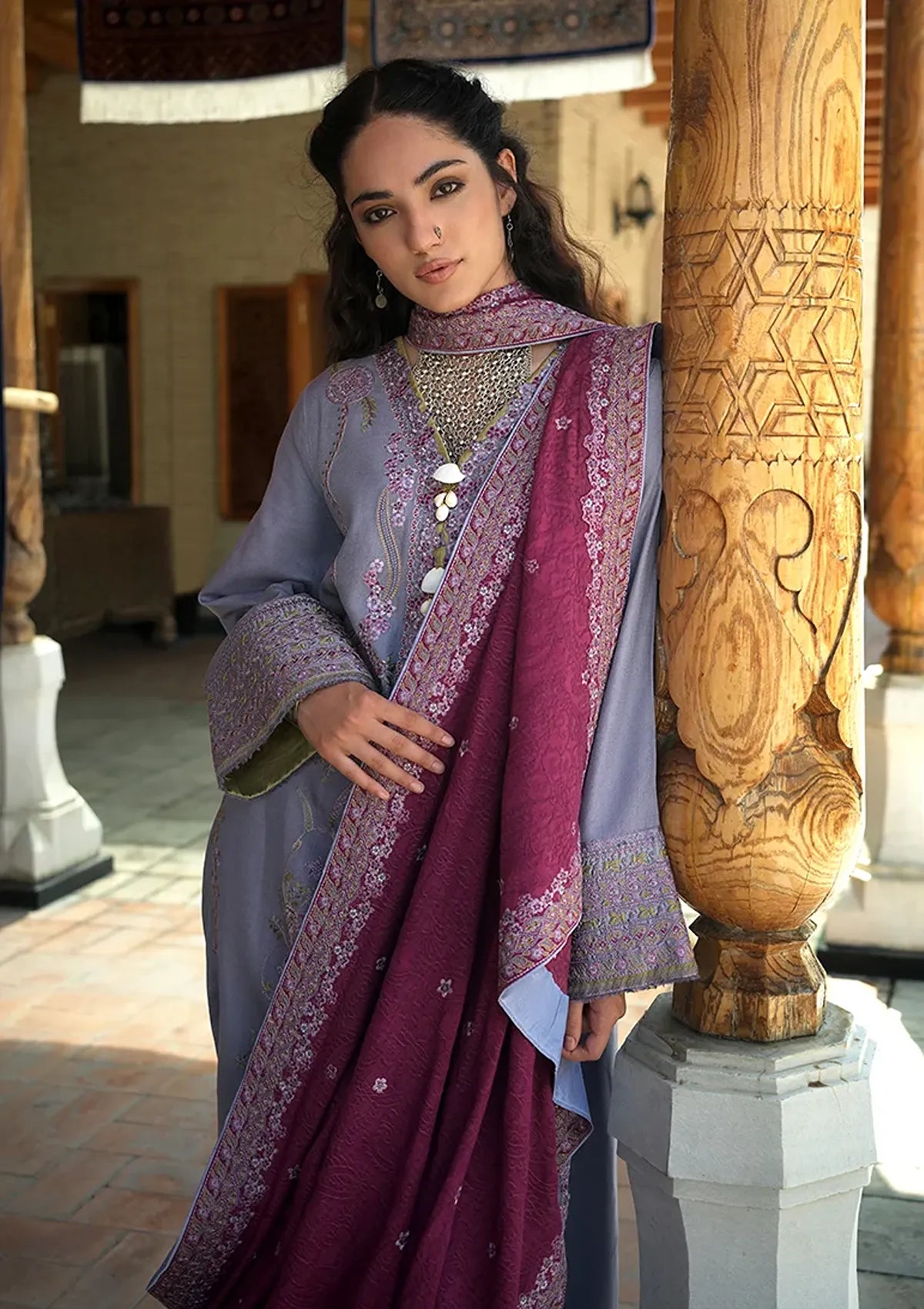Mushq Hemline Bukhara Winter Edit'26 D-06 Old City Bloom