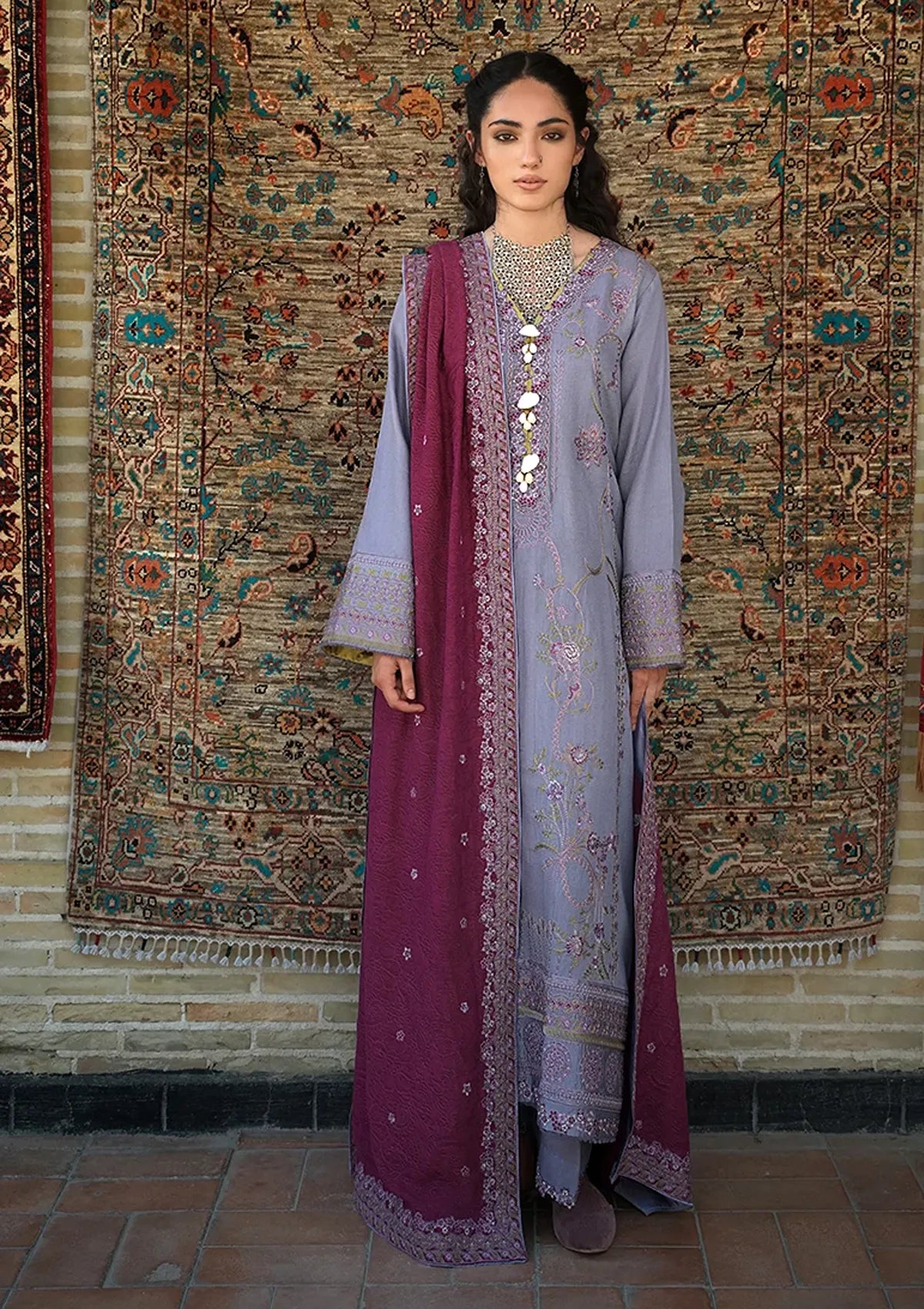Mushq Hemline Bukhara Winter Edit'26 D-06 Old City Bloom