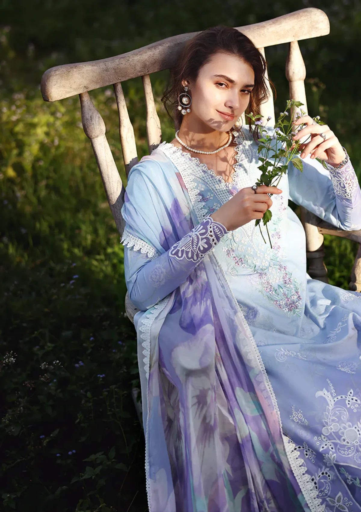 Mushq Solace Ombre Chikankari'26 D-03 Ombre Whisper