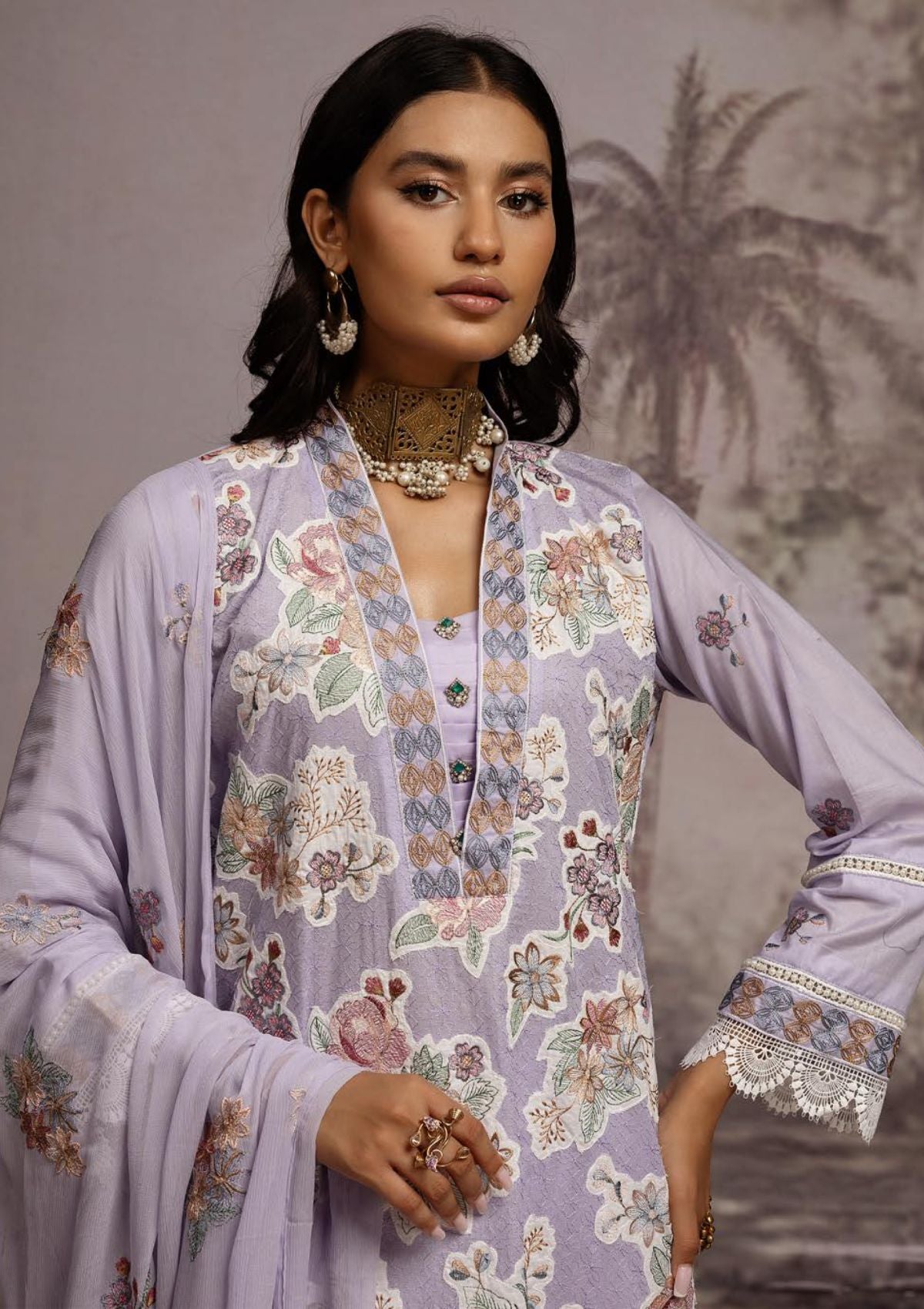 Omnia Signature Lawn By Khoobsurat'23 SL-211 - Mohsin Saeed Fabrics