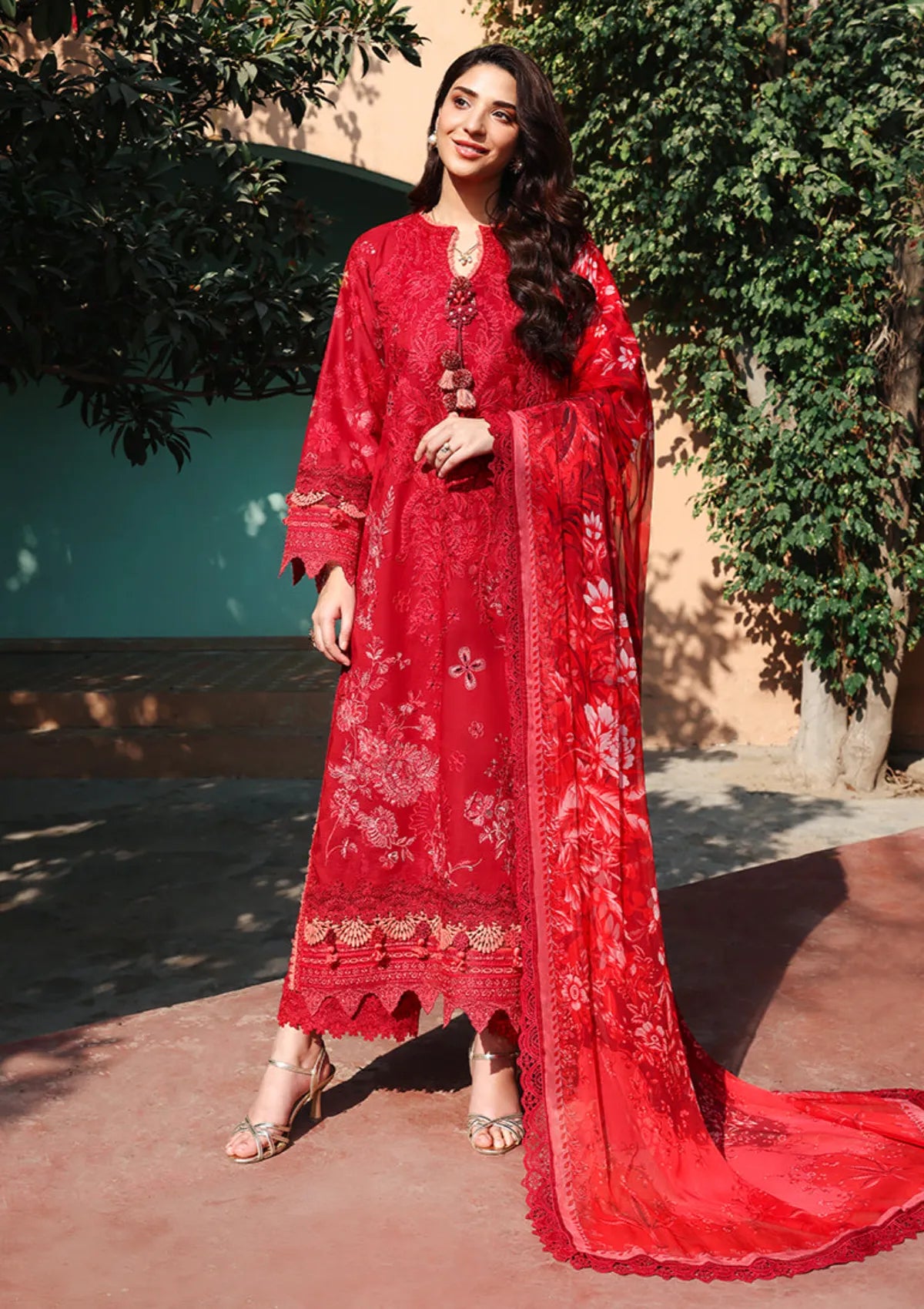 Roheenaz Summer Reverie Luxury Lawn'26 D-201 Opaline