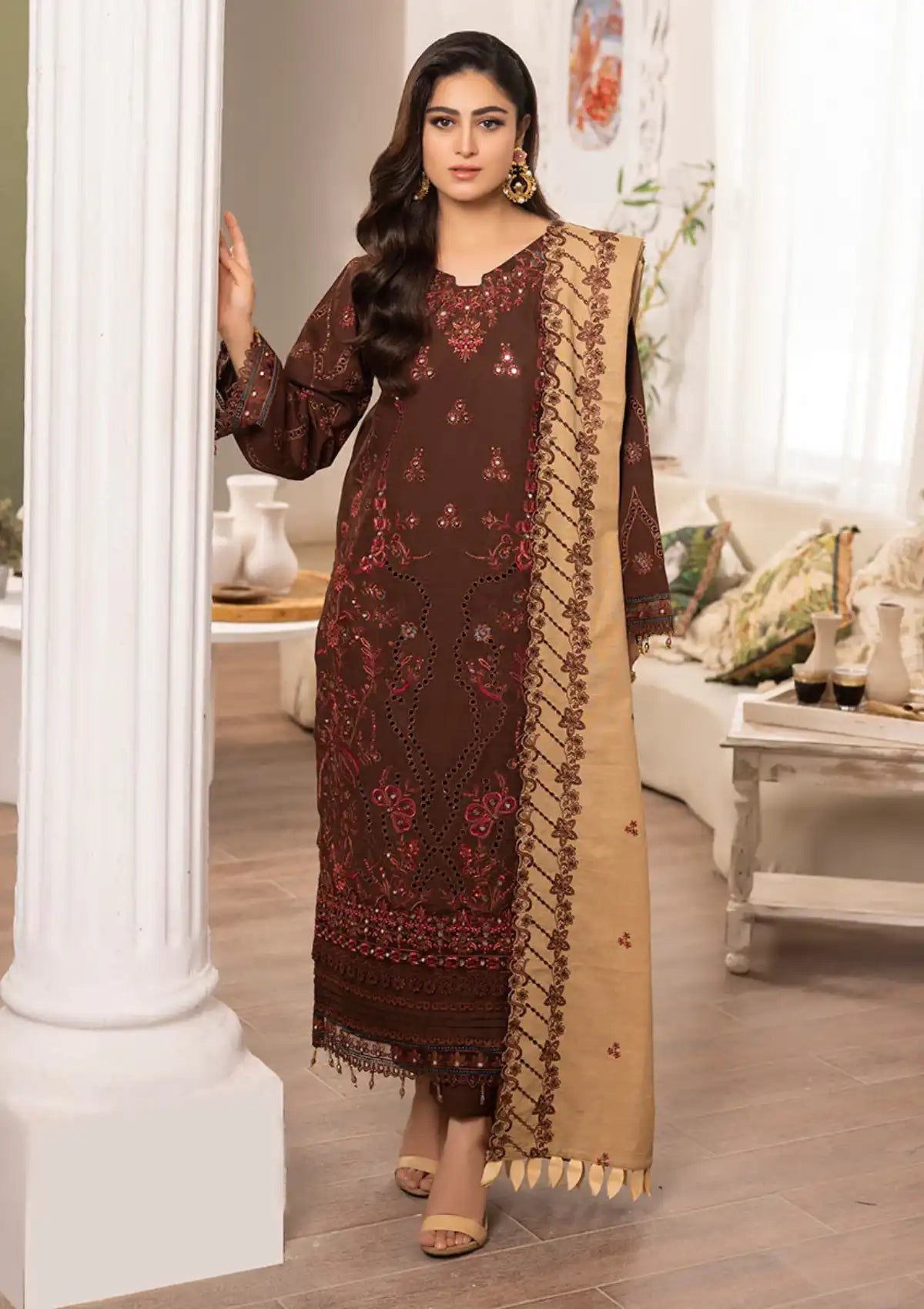 Raabi Orchid Luxury Emb Edit'23 RB-04 - Mohsin Saeed Fabrics