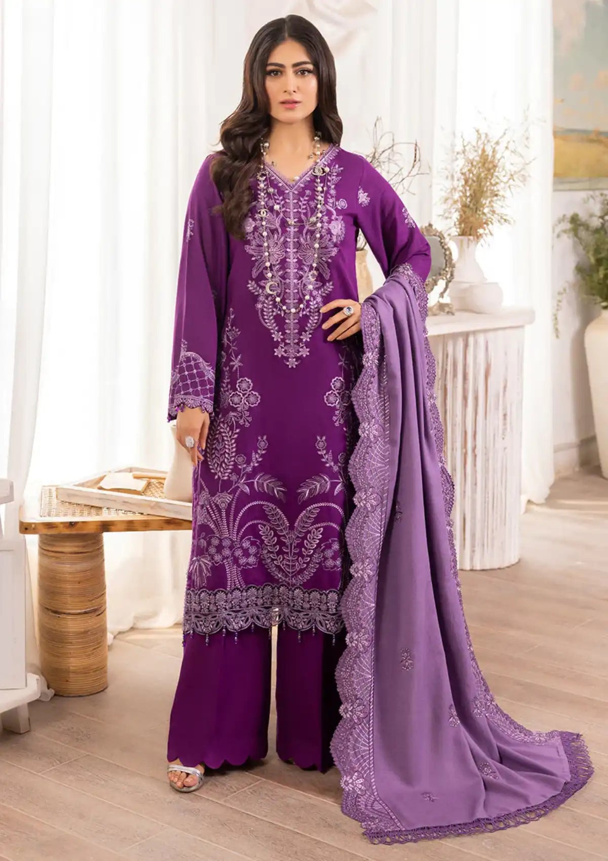 Raabi Orchid Luxury Emb Edit'23 RB-07 - Mohsin Saeed Fabrics