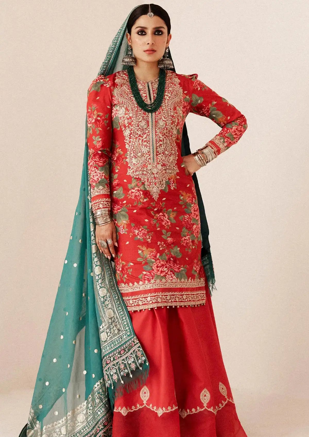 Zara Shahjahan S/S Lawn'24 D-13B-PHOOL KARI - Mohsin Saeed Fabrics
