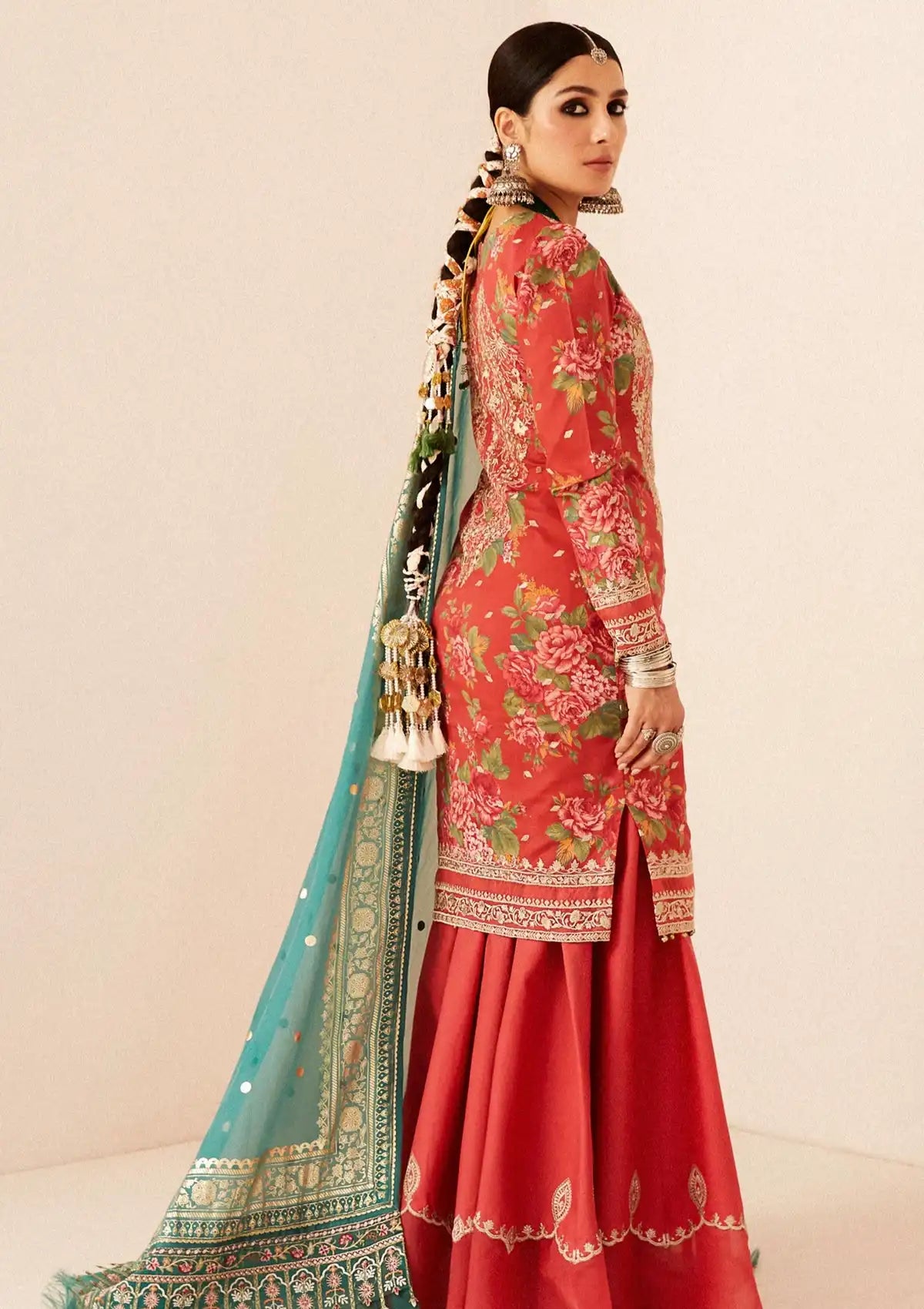 Zara Shahjahan S/S Lawn'24 D-13B-PHOOL KARI - Mohsin Saeed Fabrics
