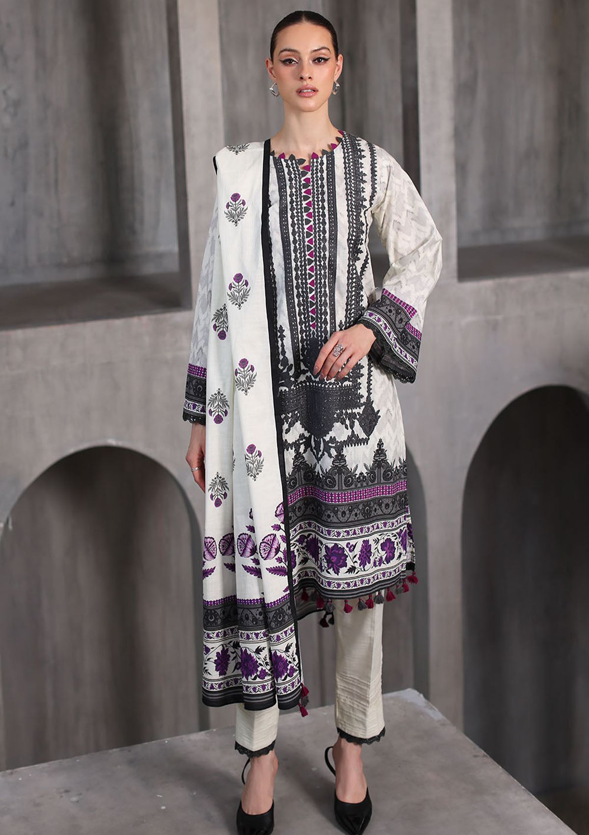 Gul Ahmed Emb Printed Khaddar'26 K-62055