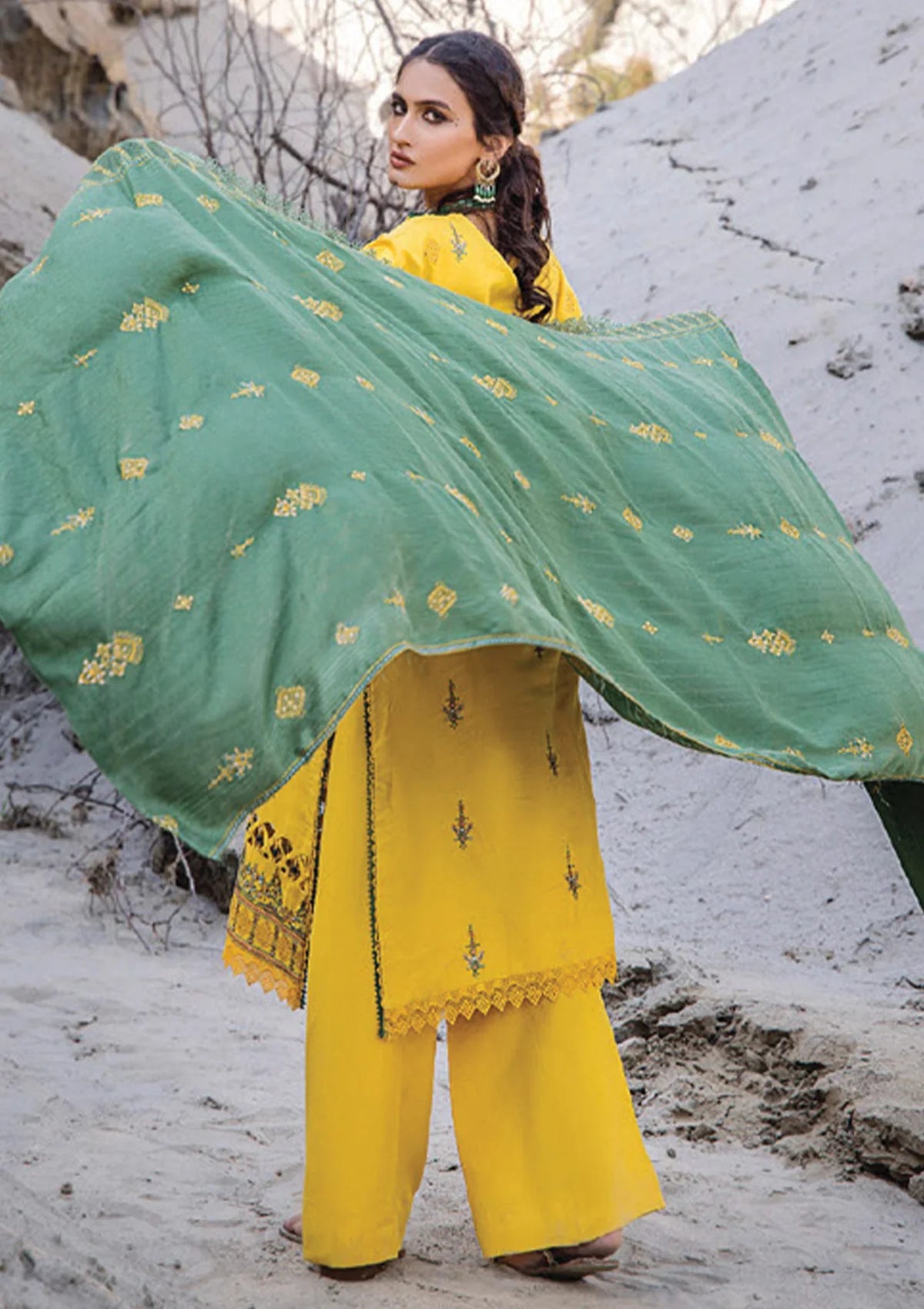 Panache Emb Woolen'23 Vol-02 D-02 - Mohsin Saeed Fabrics