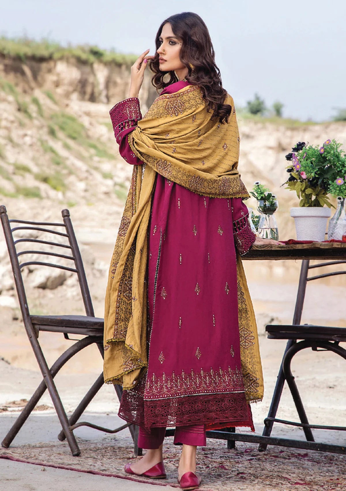 Panache Emb Woolen'23 Vol-02 D-03 - Mohsin Saeed Fabrics